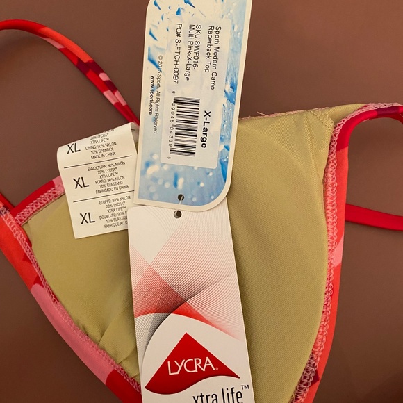 Sporti thong bikini set pink camo removable pads - Picture 7 of 14